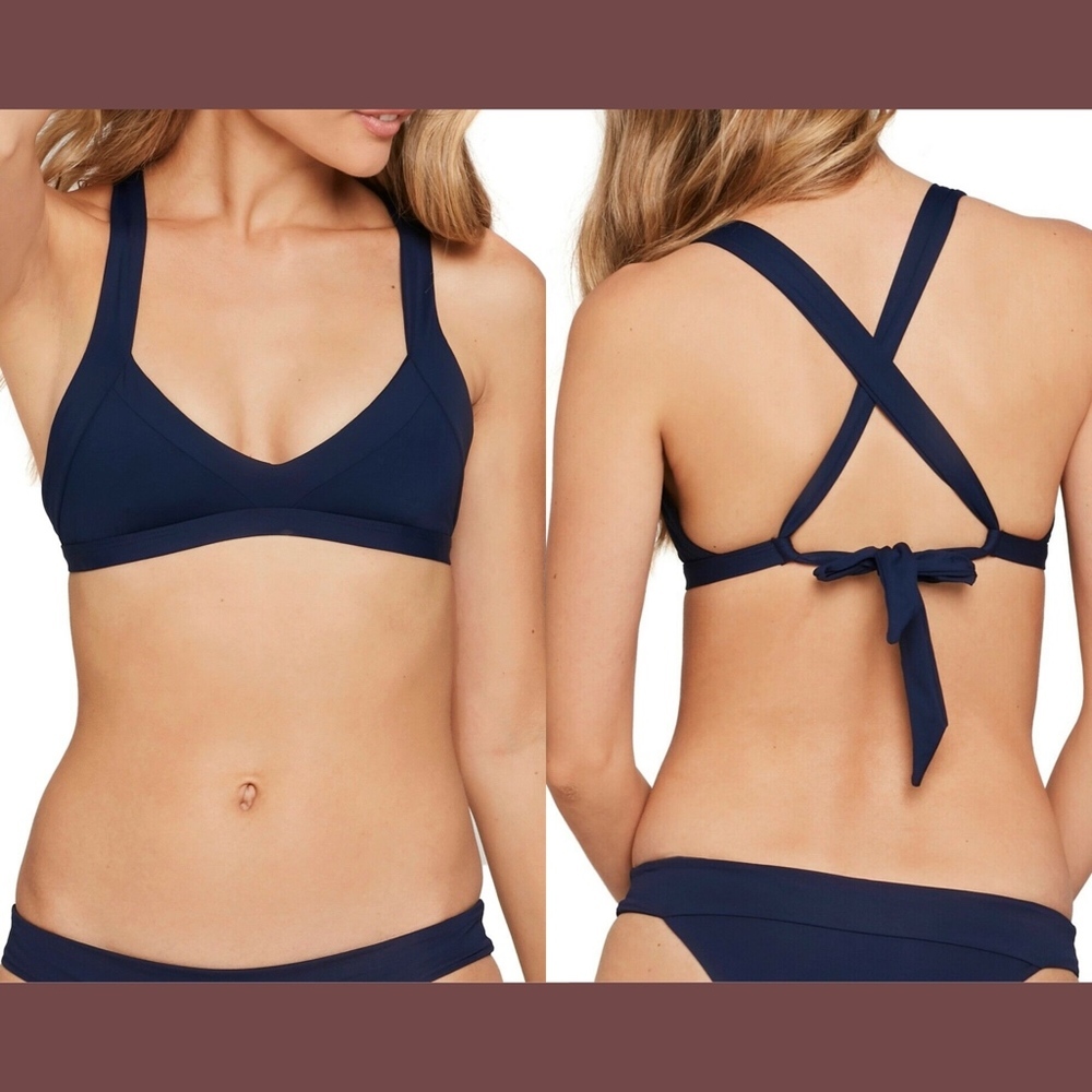NWT $88 L Space Shelby Bikini Top in Midnight Blue [ SZ‎ XS ]